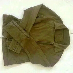 Jessica Simpson, XS army green cotton crop jacket​